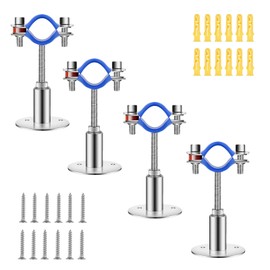 Niciksty 304 Stainless Steel Wall Mount Pipe Bracket Clamp, Adjustable Pipe Clamp Wall Ceiling Mount Pipe Supports Adjustable Height 1.97"- 3.94" (50-100mm), Suitable for OD Pipe 1.26"-1.34"(32-34mm)