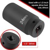 77070 24mm Crank Bolt Socket Harmonic Balancer Socket Tool for
