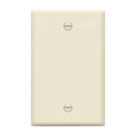 ENERLITES Blank Device Wall Plate, Mid-Size Blank Outlet Covers, 1-Gang 4.88" x 3.11", Unbreakable Polycarbonate Thermoplastic, UL Listed, 8801M-LA-10PCS, Light Almond (10 Pack)