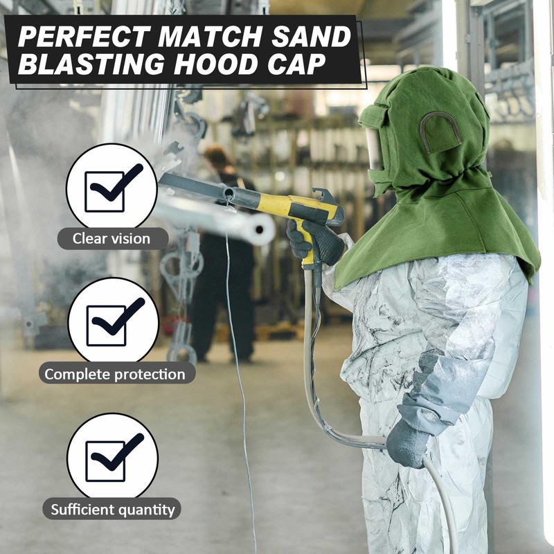 Kingdder 5 Pcs Sandblasting Hood Replacement Lens Clear Face Shield