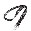 Vera Bradley Women's Cotton Wide Lanyard, Black Bandana Medallion -