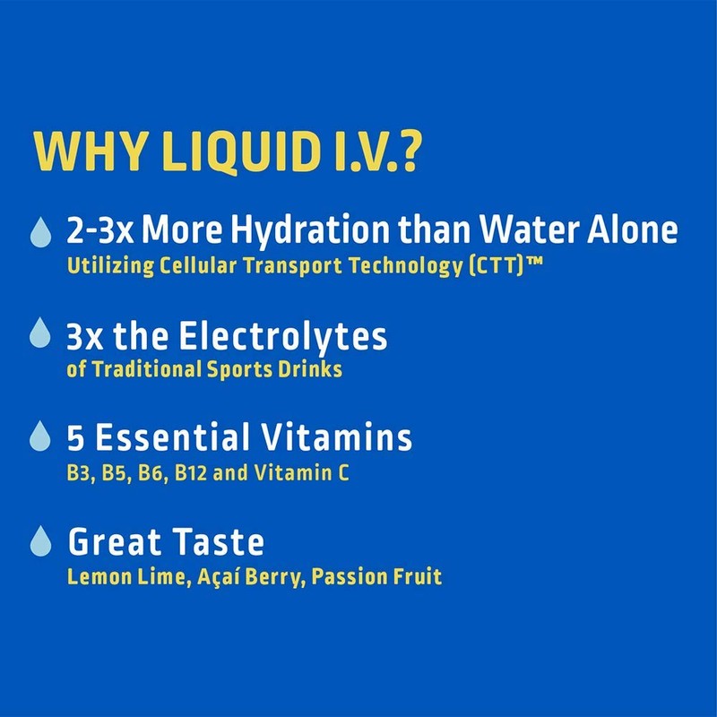 Liquid I.V. Hydration Multiplier, Electrolyte Powder, Easy Open Packets, Supplement