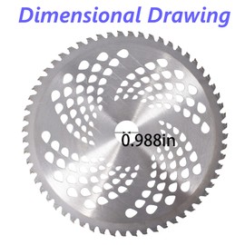 WFLNHB 2 Set 10x 60T Carbide Tip Brush Blades Replacement for Cutter Trimmer Weed Eater