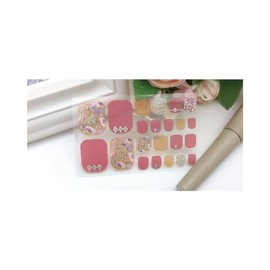 Neon Glitter Gold Accent Toe Nail Sticker Geometric Lines Marble Leopard Flower Ly015 Nail Wraps Art Stickers Manicure Supplies for Women for Home Nails Full Long Lasting Easy Apply and Remove