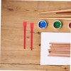 DIYEAH Set of 15 Palette Sticks, Glue Brush, Leather Glue