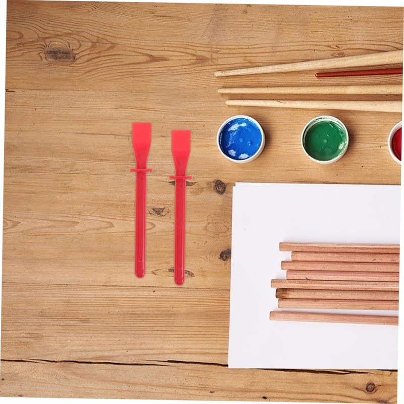 DIYEAH Set of 15 Palette Sticks, Glue Brush, Leather Glue