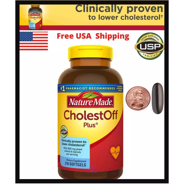 Nature Made CholestOFF Plus 900 mg 210 Softgels Naturally Lower