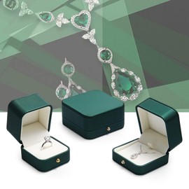 Papten Chain Storage Jewellery Storage Pendant Necklace Organiser Jewellery Box Jewellery Gift Box for Birthday (Green)