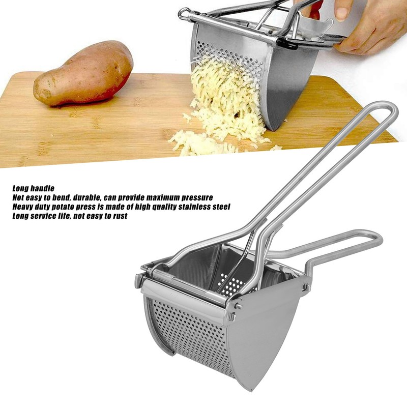 Stainless Steel Manual Potato Presser Ricer Crusher Fruit Lemon Squeezer