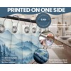 QGHOT Navy Blue Forest Shower Curtain Dark Blue Mountain Nature