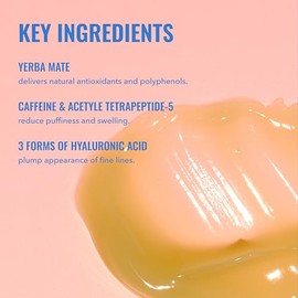 Good Molecules - Gel para ojos Yerba Mate Wake Up, 15 ml/.5 oz, yerba mate y cafeína para minimizar la hinchazón, los ojos cansados y la hinchazón, ácido hialurónico para hidratar, rellenar y suavizar, cuidado de la piel para el rostro