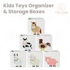 Two Cubs Storage Box - Kids Toys Organizer (13"x13"x13"), White,