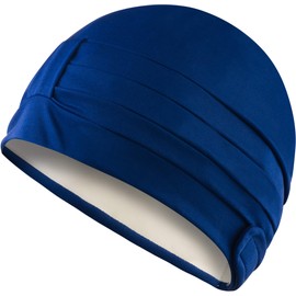 Aqua Speed Retro Swimming Cap, Women's Swimming Cap, Blue, Women's Elegant Swimming Cap, Blue Bathing Cap, Sauna, Swimming Hat Women, Bathing, Polyester, Navy, Ladies Cap