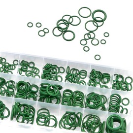 MLY 270 PCS AC O Ring Kit, 18 Sizes Gasket Seal, Rubber Washer Orings Car Air Conditioning Compressor Seals, O Ring Gasket Assortment Kit (Green)