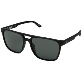 Spy Czar Sunglasses Soft Matte Black with Happy Grey Green Lens