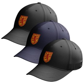 Purple Print House Scottish Lion Badge Embroidery Cap Scotland Supporters Unisex Football Rugby Fans Hat, One Size, White/Navy