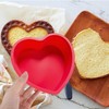 Heart Shaped Cake Pans, 3pcs 6 Inch Silicone Cake Pan