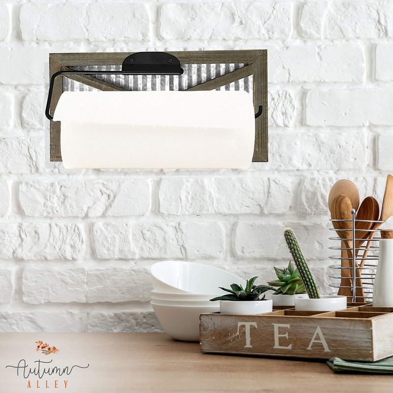 Autumn Alley Rustic Barn Door Paper Towel Holder - Country