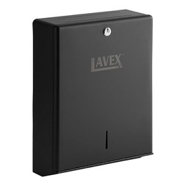 Matte Black Paper Towel Dispenser, Surface-Mounted, 400 C-Fold/525 Multifold Capacity, 11.125W x 14.5H x 4D inches