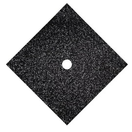Black Construction topper Paper for Grad Cap Decorations, 1 Sheet 10"x10" Sparkle Paper DIY Craft Supplies (Black)