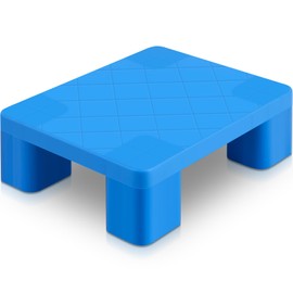 Briwooody Plastic Pallet Waterproof Storage Pad Lightweight Wear Resistant Basement Pallet for Cargo, Cartons, Oil Drums Racks Outdoor Grid Indoor Floor Supermarket Warehouse (23.6 x 15.8 x 4.7 Inch)