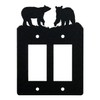 Innovative Fabricators, Inc. Bear Double Gang Light Switch Wall Plate