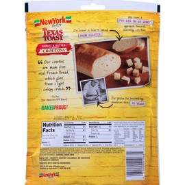 New York Brand The Original Texas Toast Garlic & Butter Flavored Croutons, 5 oz (2 count) (Pack of 3)