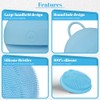 Estropajo Silicona Corporal Exfoliante Azul Mango Cepillo Ducha Esponjas Baño