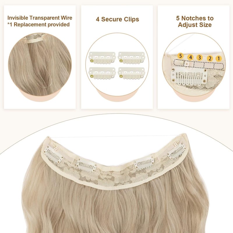 TESS Flip In Extensions 60 cm, Ash Blonde Secrets Hair