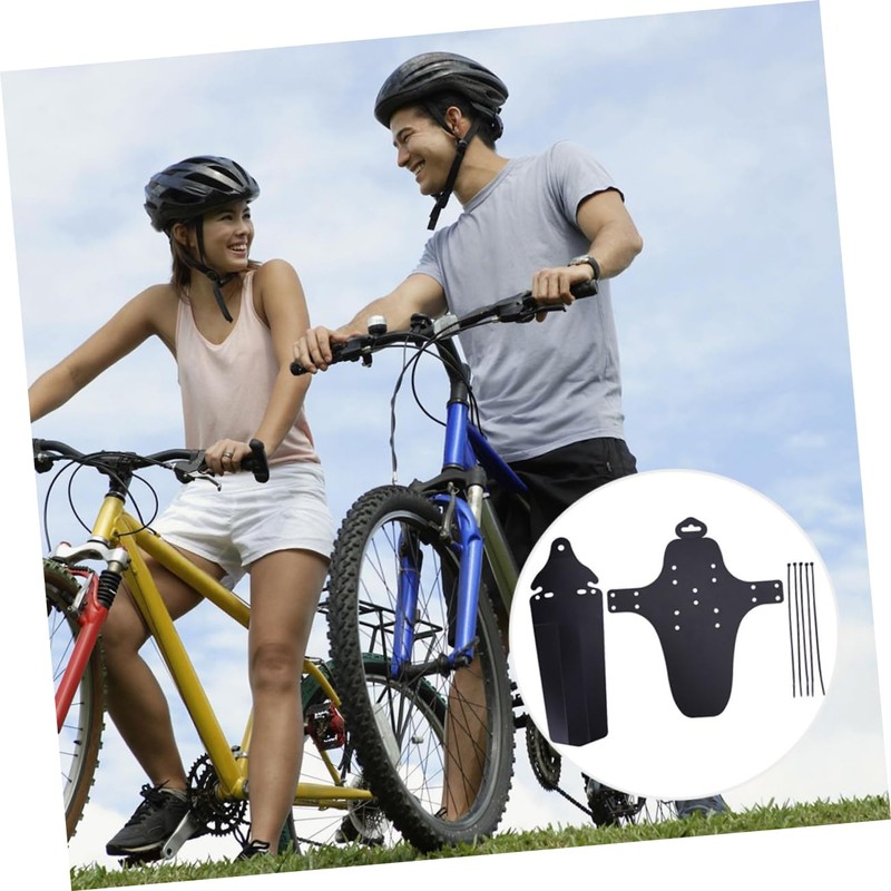BESPORTBLE Adjustable Plastic Bike Mudguard for Mountain Biking Front and