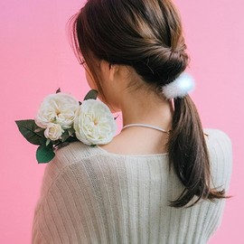 3PCS Plush Faux Rabbit Fur Hair Ties, Elastic Hair Scrunchies, Fuzzy Ponytail Scrunchies, Elastic Hair Band Rope, Hair Accessories (Pink)