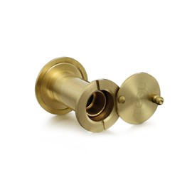 TOGU TG3016YG-SC UL Listed Solid Brass HD Glass Lens 220-degree Door Viewer Peephole with Heavy Duty Privacy Cover for 1-3/8" to 2-1/6" Doors, Satin Gold Finish