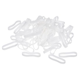 MECCANIXITY Silicone Rubber Bands Rings 100Pcs Non-Slip 30mm Dia 1mm Thick 5mm Width for Wire Cord Cable Wrapping, Bundle