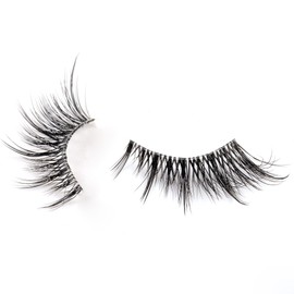 Half False Eyelashes, C Curl, Russian Stripes, False Eyelashes, Natural Looking False Eyelashes That Look Like Individual Clusters, Wispy Mink Eye Lashes Pack (DMF08S)