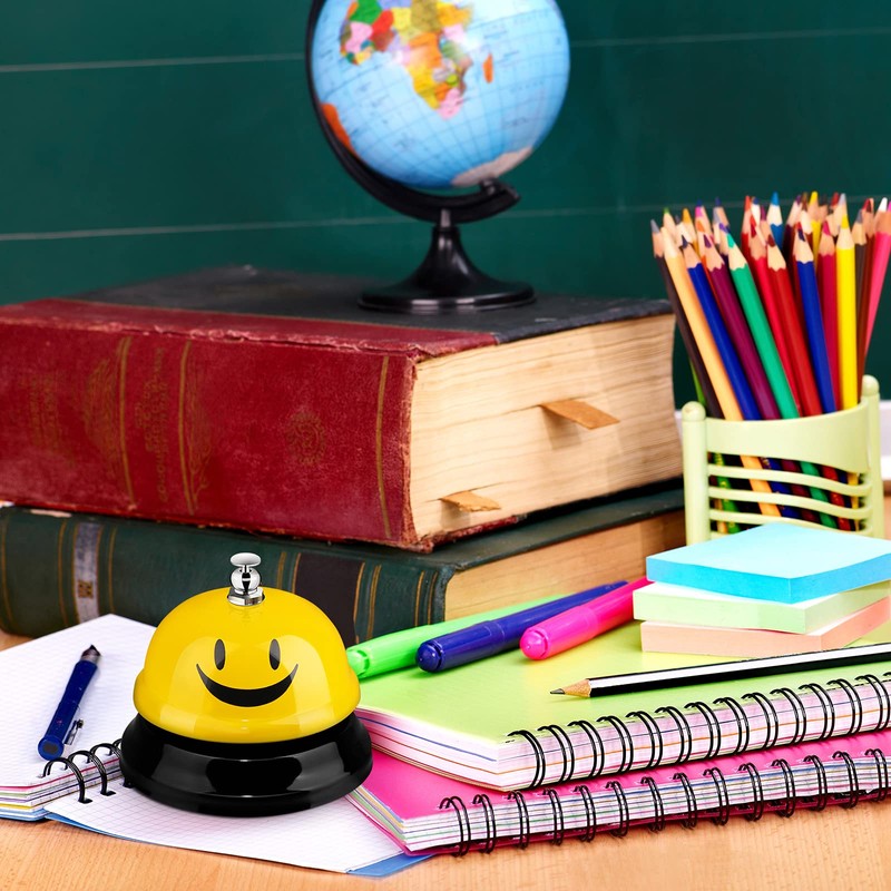 3 Pieces Desk Bell for Service, Smile Face Call Bell,