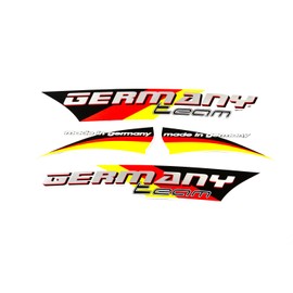 Bike Decoration Set Sticker Frame Decal Sticker Team Germany Black Red Gold Label