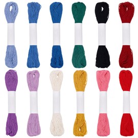 FREEBLOSS 12 Colors 262 Yards Sashiko Thread Sashiko Skein Cotton Embroidery Thread Japanese Quilting & Embroidery Sashiko Kit Supplies Sewing Thread Sashiko Thread