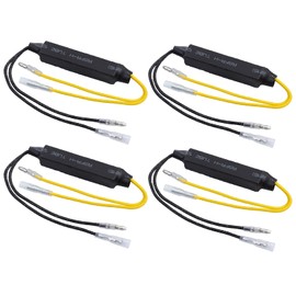 YFFSFDC Motorcycle/Motorbike LED Turn Signal Resistor, 12V, 21W, Anti-High Beam Resistor, Canceller, Decoder, Universal, 4-Piece Set