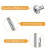 Self-tapping screws, self-tapping screws, stainless steel, 220 pieces, self-drilling screws,