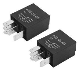 Vkinman 925-1648 2Pcs Relay Switch 5 Terminals 12V Replacement for Cub Cadet MTD Bolens Troy-Bilt White Outdoor Yard Man Stens Tractor Lawn Mowers Replace 725-1648