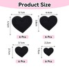 Pack of 24 heart-shaped iron-on patches, heart iron-on patches, heart