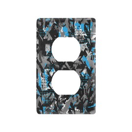 YETTASBIN Graffiti Texture Duplex Outlets Cover Unbreakable Wall Plate Cover with Screws for Living Room, Bedroom, Office, School, Home Decor-4.53 x 2.76 Inch