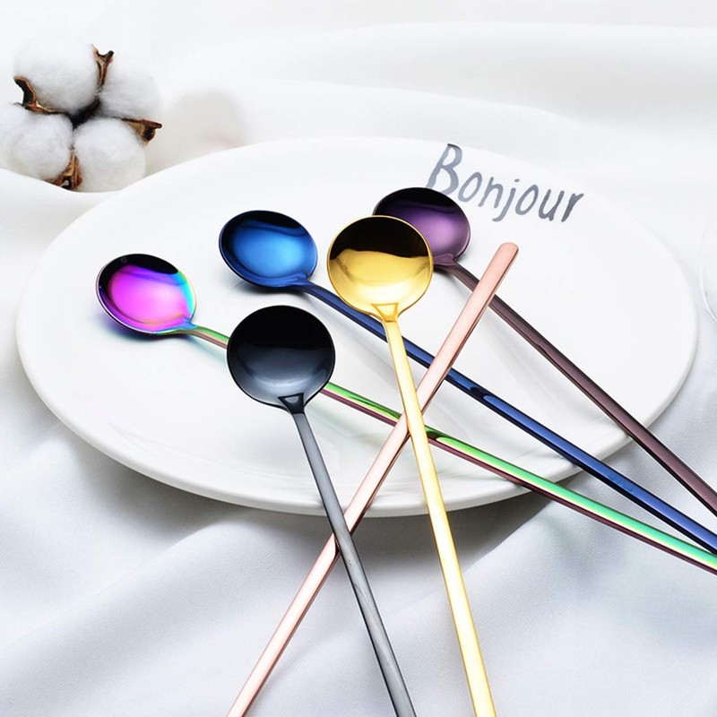 Long Handle Spoon Stainless Steel Spoons teaspoons Mark Spoon Coffee