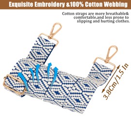 LSETUTIYY Purse Strap Replacement Crossbody，1.5 Inch Wide Shoulder Purse Strap Adjustable Canvas Straps Handbag Strap Replacement Belts