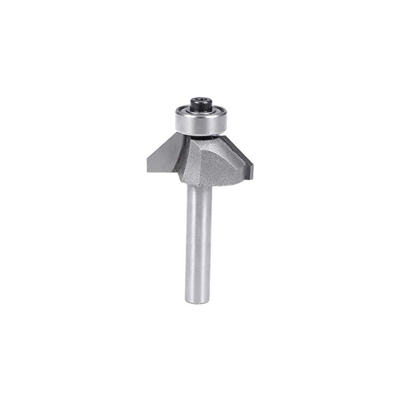 sourcing map Chamfer Router Bit 1/4 Shank 3/8" Dia 45