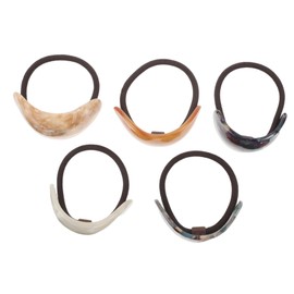 Vaguelly 5pcs Acetate Ponytail Cuff Hair Ties Elastic Hair Bands for Women Comfortable Secure Hold Accessories for Daily Wear Parties and Special Occasions