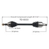 TrakMotive TO-8333 CV Axle, 1 Pack
