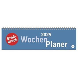 Großdruck Wochenquerplaner 2025: Praktischer Tischquerkalender mit extra großer Schrift. Schlichter Tischkalender 2025 fürs Büro. Wochenplaner für den Schreibtisch. (Bürokalender Heye)