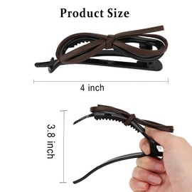 Amariver Bow Hair Clips for Women 6Pack Flat Hair Clips Non Slip Flat Barrettes for Thick Hair Fashion Bows Accessories for Women Girls