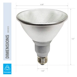 (Pack of 2) K21471 LED PAR38/FL 120V - 18 Watt High Output (100W Replacement) PAR38 Flood - 120 Volt - LED Light Bulbs Indoor & Outdoor Use 3000K (Soft White)